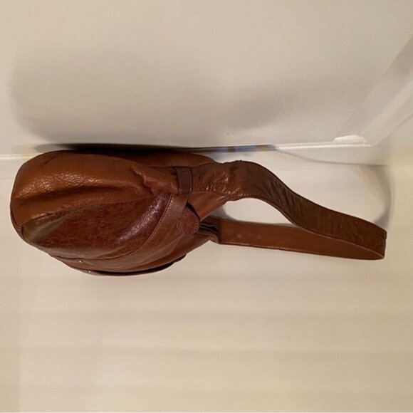 OSGOODE MARLEY BAG SHOULDER BROWN LEATHER SOFT TEXTURED SMOOTH ZIP TOP - Picture 7 of 13